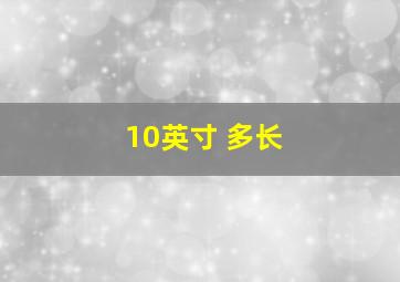 10英寸 多长